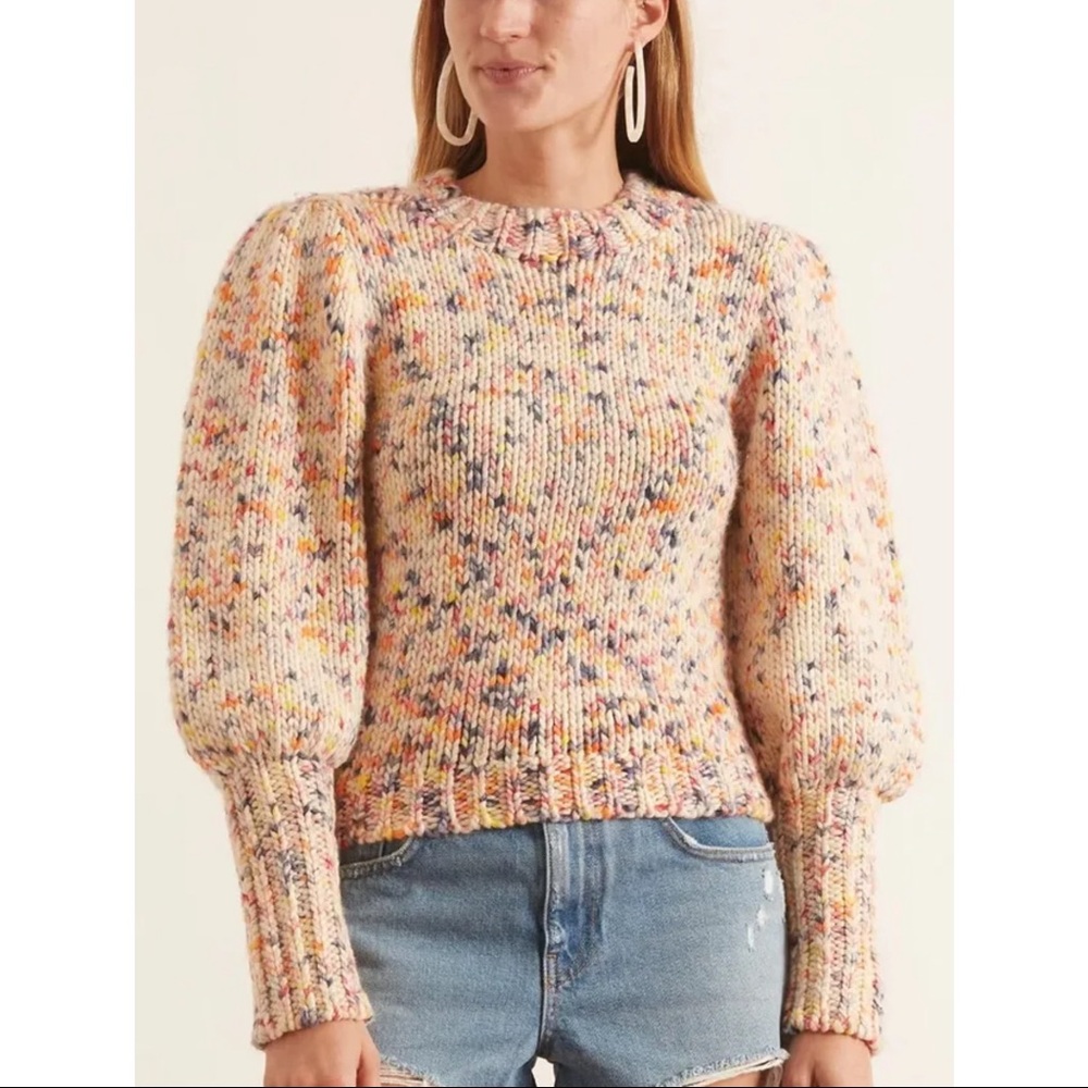 Ulla Johnson Moxi Sweater, 100% Wool, Multicolor, Size Small